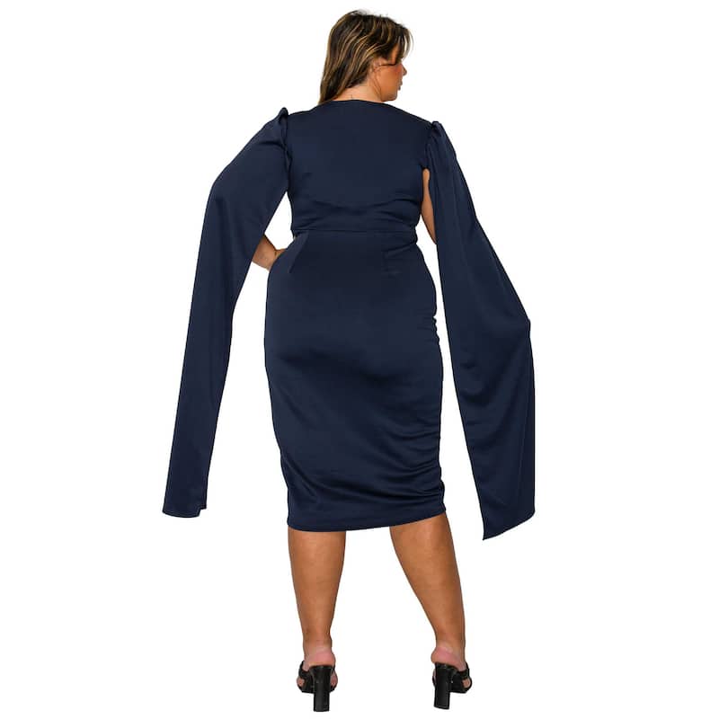 L I V D Women's Plus Size Naomi Cape Dress