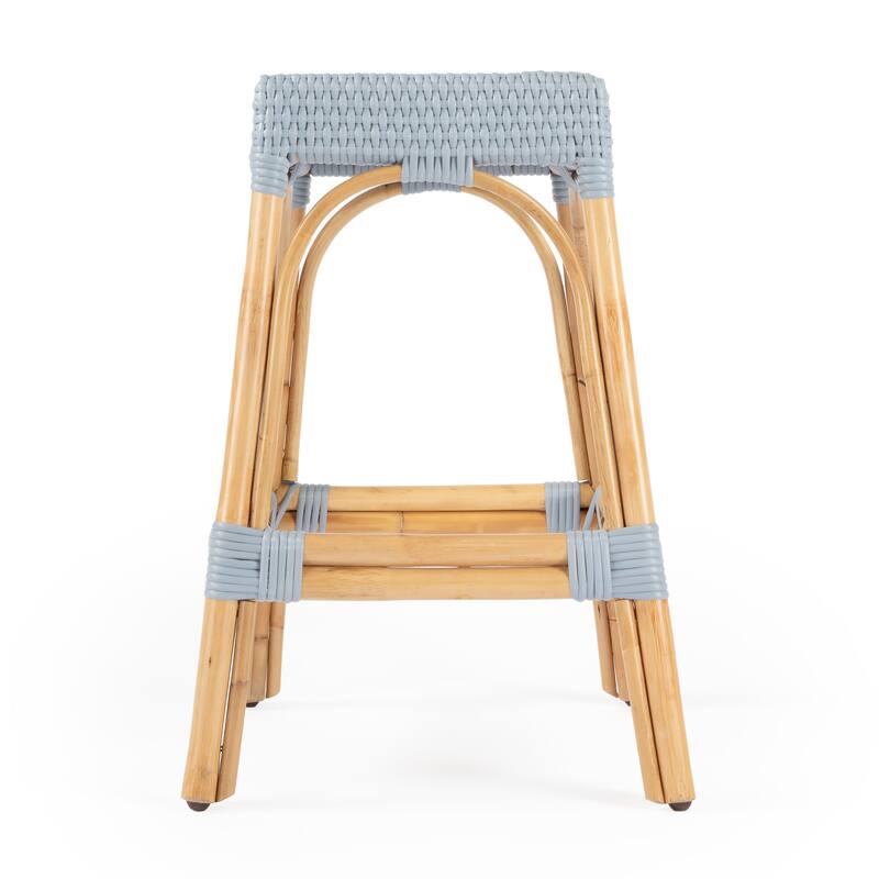 Robias 24.5" Rattan Rectangular Counter Stool