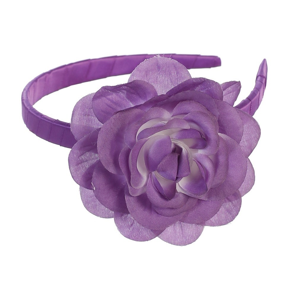 purple flower hair band