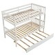 preview thumbnail 4 of 7, White Twin Bunk Bed with Trundle & Ladder