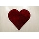 preview thumbnail 9 of 59, Hearts Collection Hand Woven Shag Area Rug - 24" x 24" Maroon