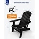 preview thumbnail 36 of 78, WINSOON All Weather HIPS Folding Adirondack Chair with Ottoman, 5-Gear Adjustable Backrest and Retractable Ottoman Set of 4
