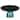 30-Inch Round Coffee Table Glass/Stone Tabletop with Black Iron Rim Frame Glass Pedestal Base