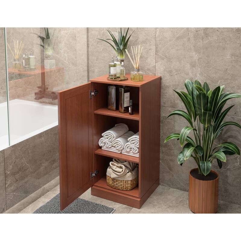 100% Solid Wood 16.5" Bathroom Cabinet with Optional Doors by Palace Imports