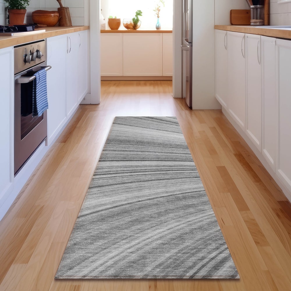 Premium Washable Super Soft Striped Abstract Mayfield Rug