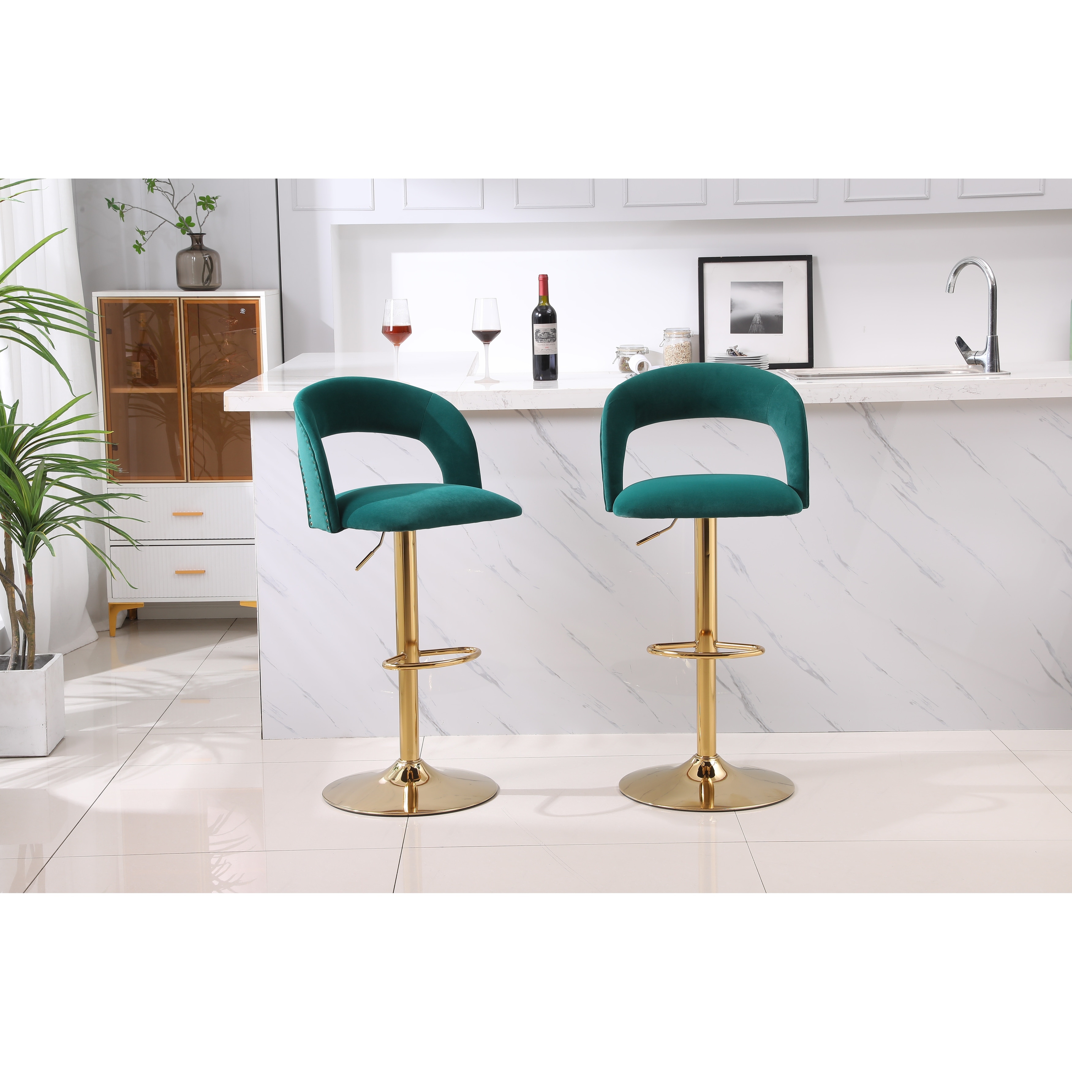 Emerald green bar stools outlet