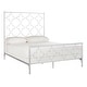 preview thumbnail 6 of 4, SAFAVIEH Bedding Morris Lattice Metal Full size bed - Antique Silver