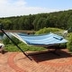 preview thumbnail 32 of 71, Sunnydaze Rope Hammock with 12-Foot Stand, Hammock Pad & Pillow