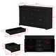 preview thumbnail 32 of 33, 59.1''Sideboard Buffet White Mid-Century Modern Contemporary Lacquered Credenza with Drawers and Doors