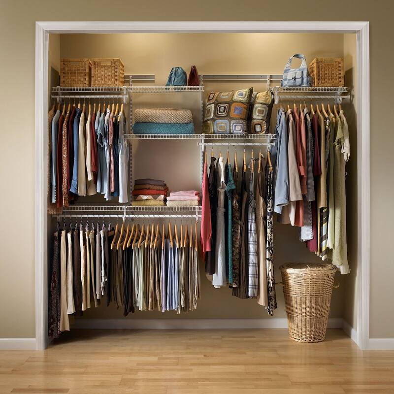 ClosetMaid ShelfTrack 60-96 Inch Wide Wire Closet Organizer