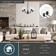 preview thumbnail 2 of 10, Bellwood 5-Light Traditional Chandelier, Glass Shade, Pendant Fixture for Dining Table Kitchen Entryway Bedroom Island