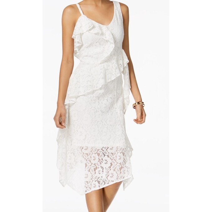 taylor v neck lace midi dress