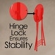 preview thumbnail 4 of 6, Trademark Home 24-Inch Folding Stool, Red