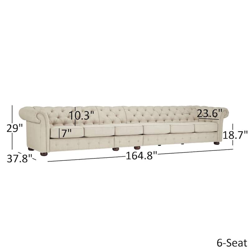 Gdansk 4-Seat Modular Chesterfield Sofa