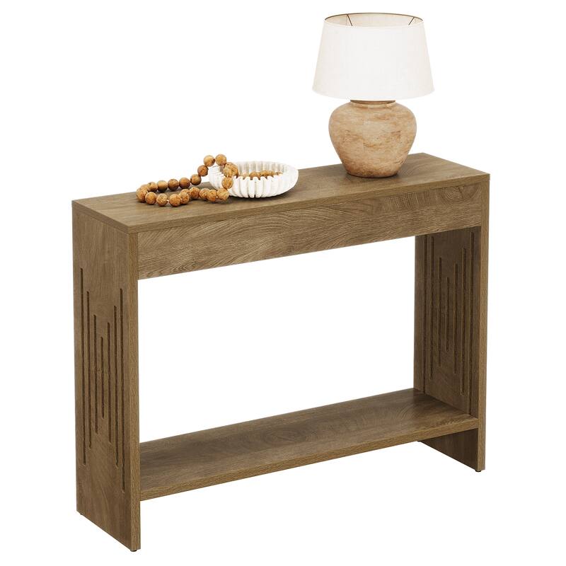 41.3-Inch Console Table Behind Couch, Small Sofa Table with Storage Shelves for Living Room, Entryway, Hallway, Foyer, Entrance