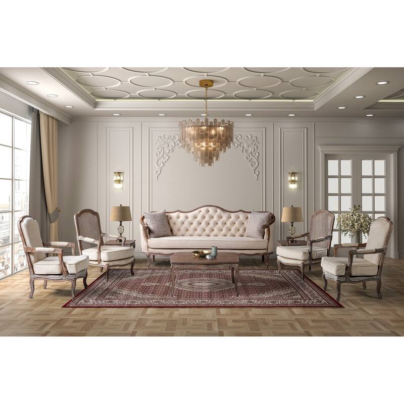 Master Collection Border Transitional Area Rug