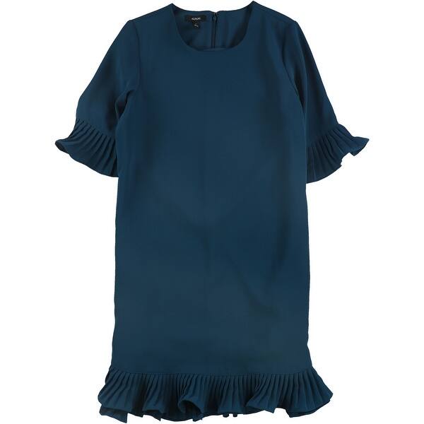 alfani pleated flounce dress Alfani Womens Pleated Flounce Dress, Blue, 2