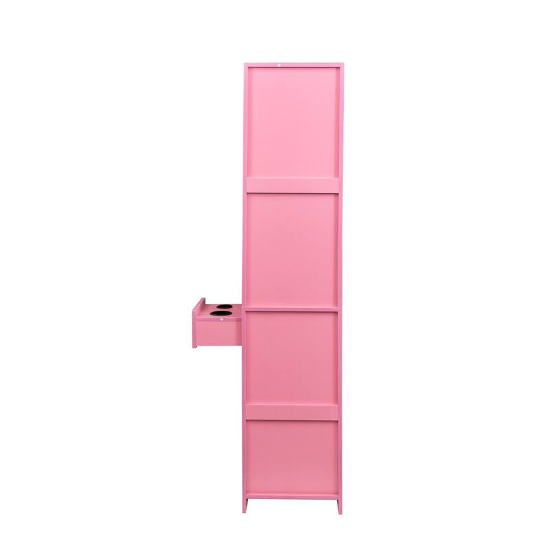 Storage Cabinet With Multi-layer Storage and Hair Desk