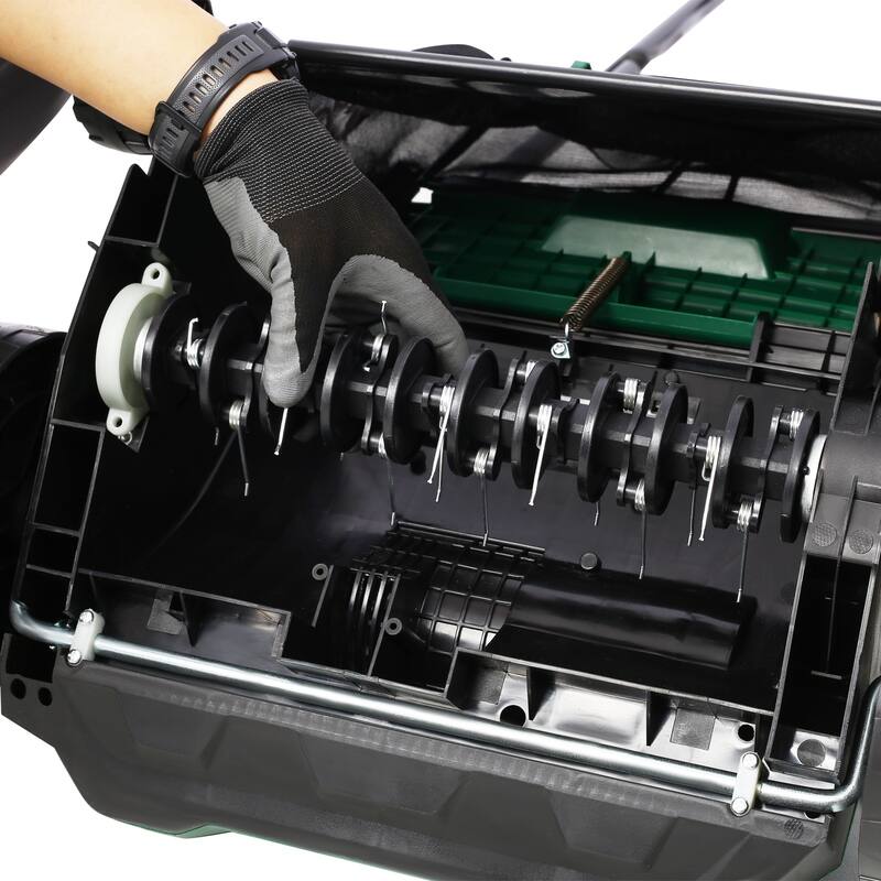 Garden Scarifier, 2-in-1 Dethatcher Scarifier, 12 Amp Electric Lawn Dethatcher,Removable Collection Bag extra large 31.7QT