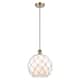 Option Antique Brass / White Glass with White Rope