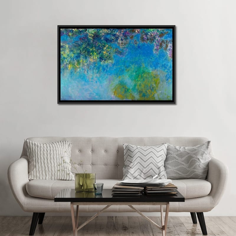 iCanvas "Wisteria" by Claude Monet Framed Canvas Print