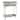 White Washed Galvanized Metal Two Tier Cart with Tub on the top