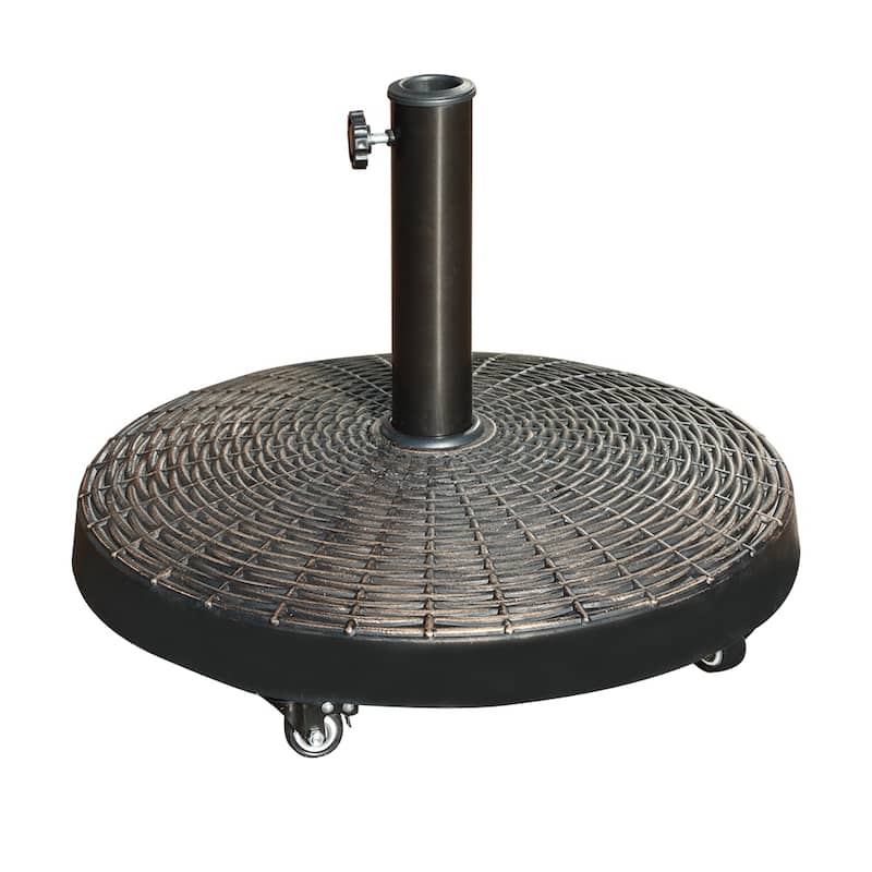 Free Standing Round Patio Umbrella Base with Wheels