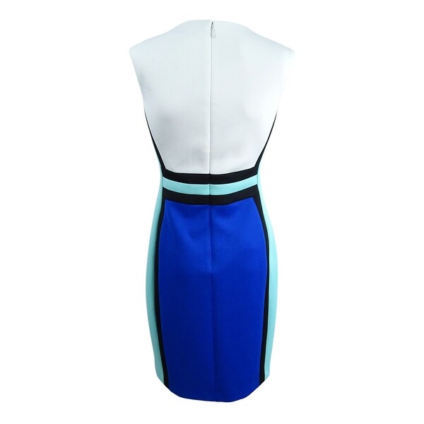 calvin klein blue and white dress