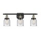 preview thumbnail 26 of 79, Innovations Lighting Ballston Urban Bell - 3 Light 26" Bath Vanity Light Seedy/Black Antique Brass Finish