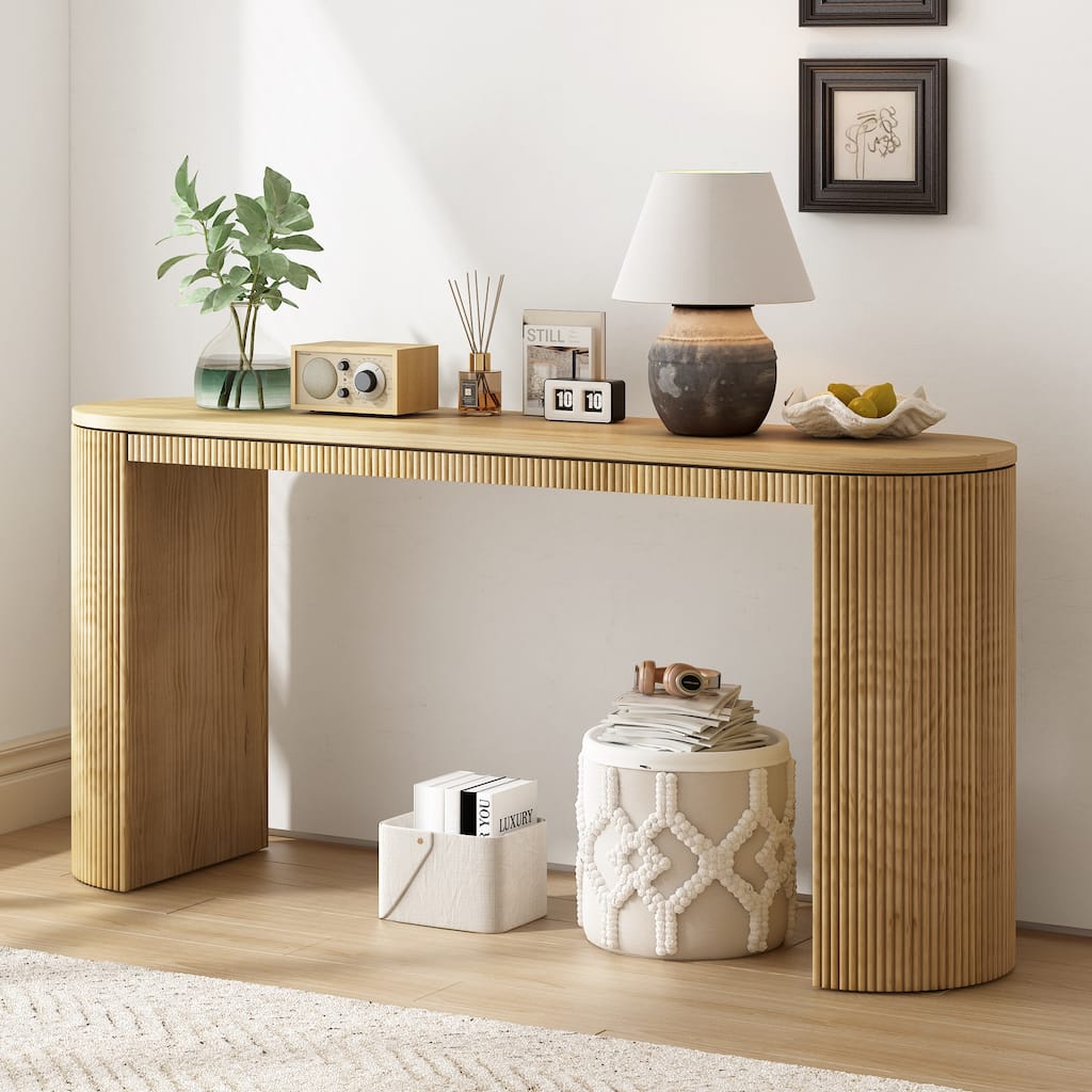 Natural Console Table Hallway Table for Living Room, Minimalist Accent Table Hallway Table Side Table