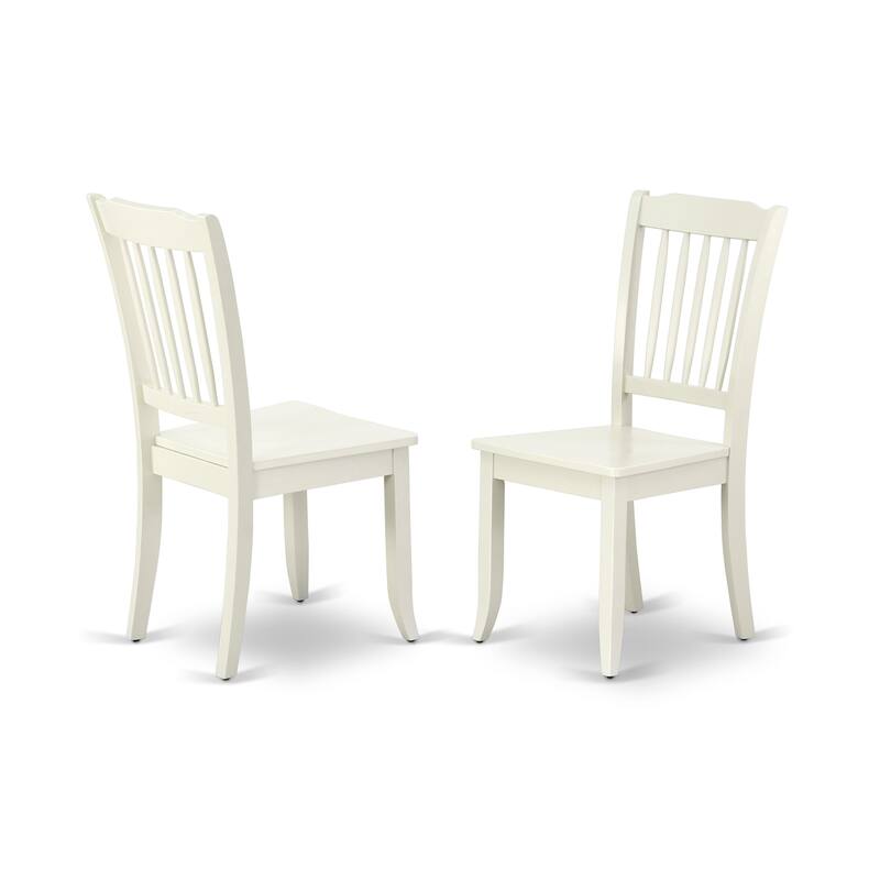 East West Furniture 3 Piece Modern Dining Table Set- a Round Table and 2 Dining Chairs, (Finish & Seat Options)