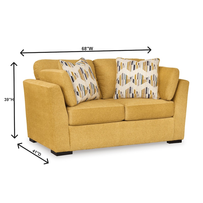 Roundhill Furniture Clareen Upholstered Stationary Loveseat - N/A