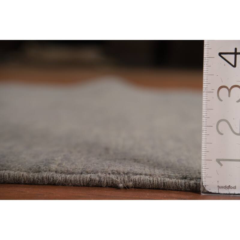 Gray Gabbeh Modern Rug Hand-Knotted Wool Carpet - 3'10"x 5'10"