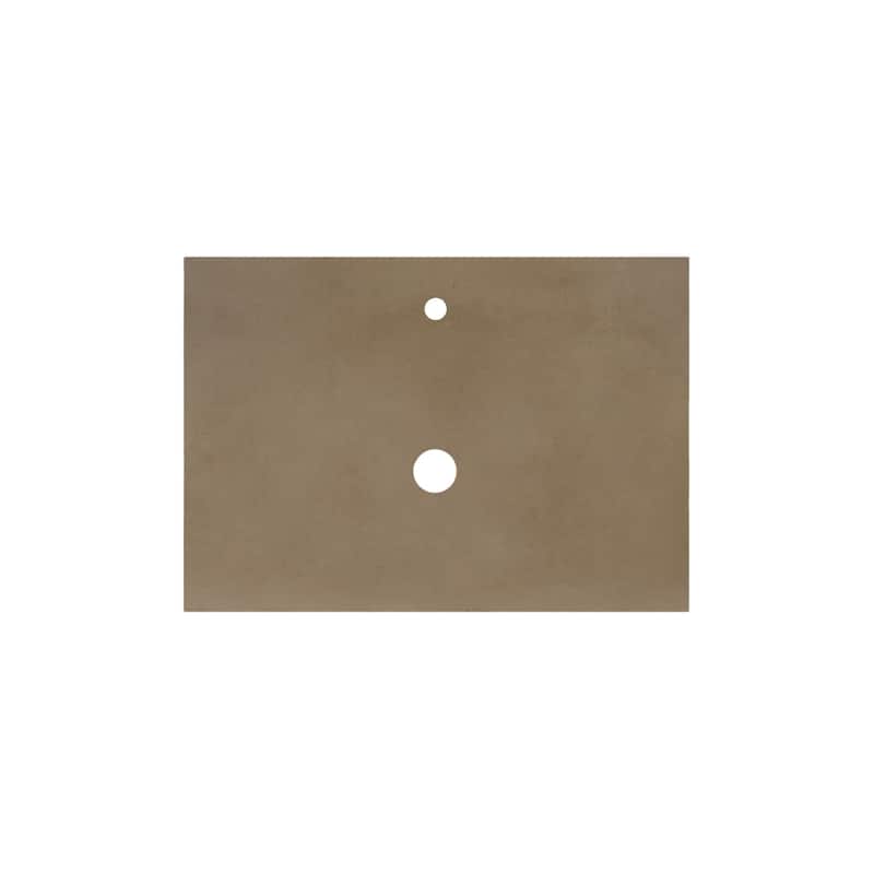 NativeStone Concrete Vanity Top - Vessel Sink Cutout with Single Faucet Hole (Top Only) - 30.5" - Earth