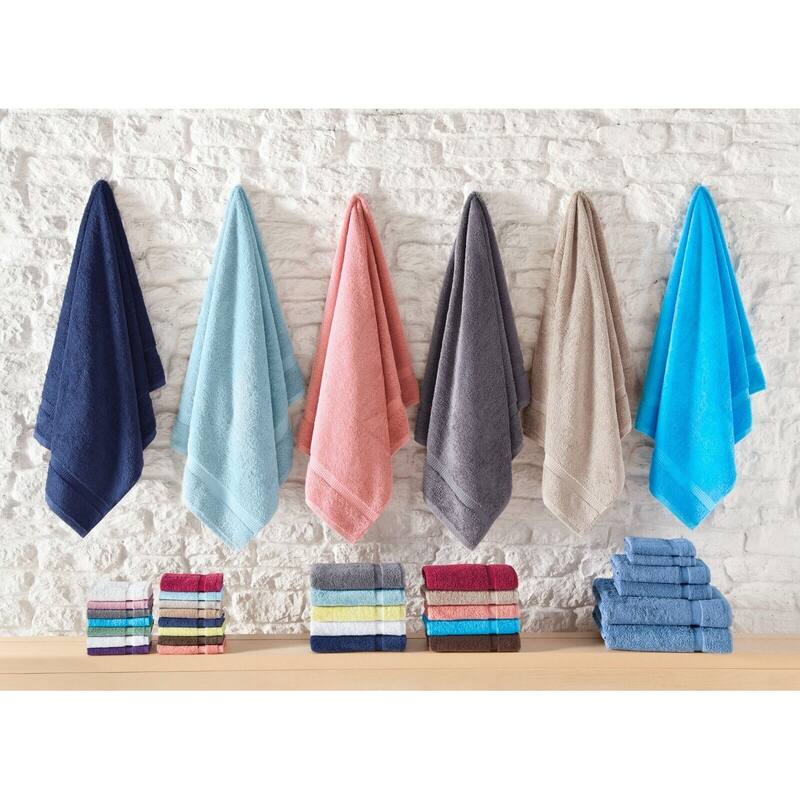 Luxury Turkish Villa Collection Bathroom Towel - Quick Dry Bath Towel Set (Set of 6)