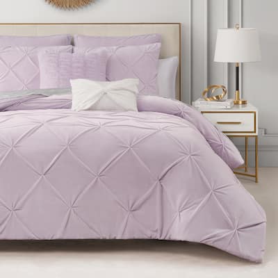 Juicy Couture Kiss Pleat Comforter Sets with 2 Decorative Pillows, Sham(s), and Euro Sham(s)