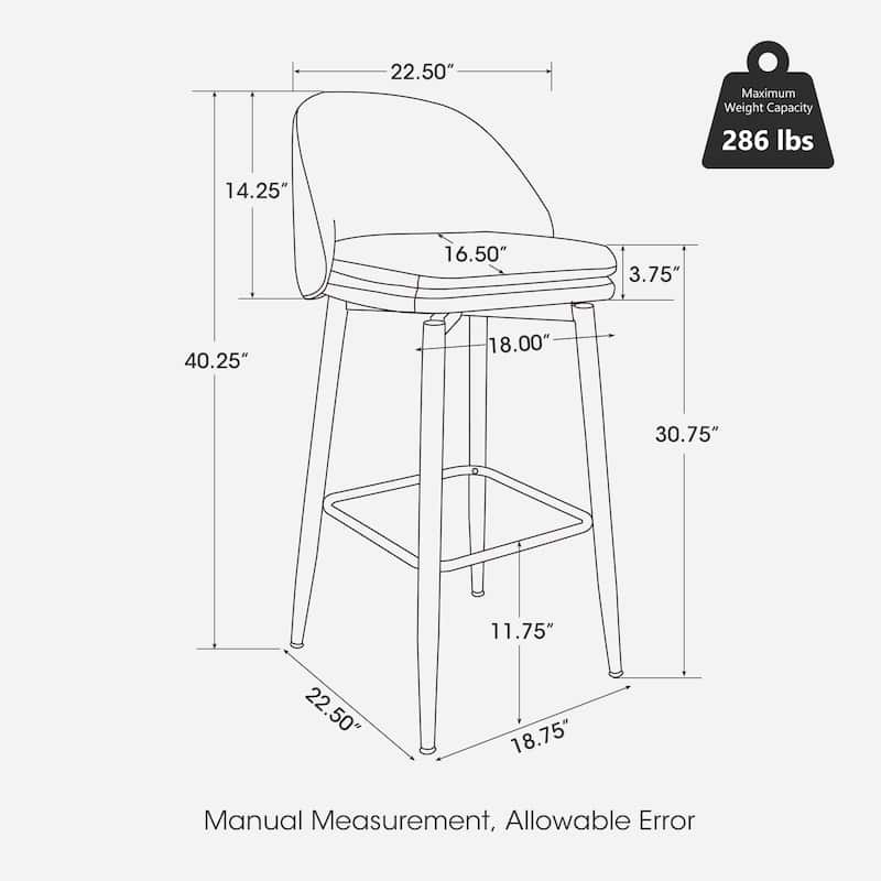 Glitzhome Modern 3-Piece Adjustable Bar Table Faux Leather Stool Pub Sets