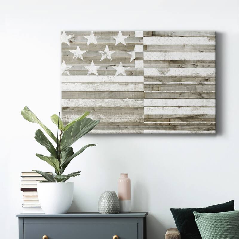 Americana Flag Premium Gallery Wrapped Canvas - Ready to Hang
