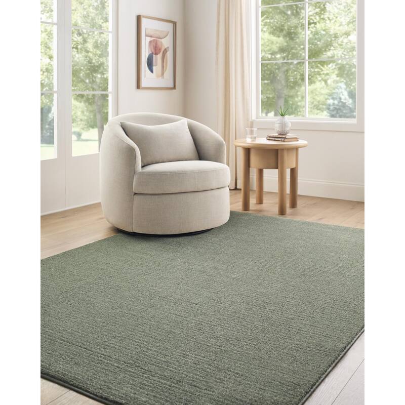 Livabliss Maribor Modern & Contemporary Area Rug - Olive - 5'3" x 7'