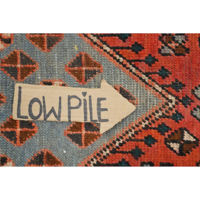 Hand Knotted Oriental 100% Wool Carpet Traditional Tribal Oranges & Rust Hamedan Runner Rug - 10' 1'' X 2' 11''