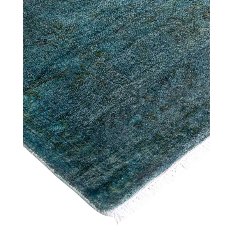Fine Vibrance, One-of-a-Kind Hand-Knotted Runner Rug - Gray, 2' 8" x 11' 8" - 2' 8" x 11' 8"