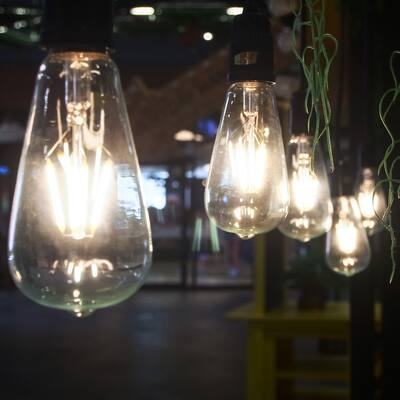 Emark 40 Watt Equivalent, ST19 LED, Dimmable Light Bulb - Set of 4 - Clear