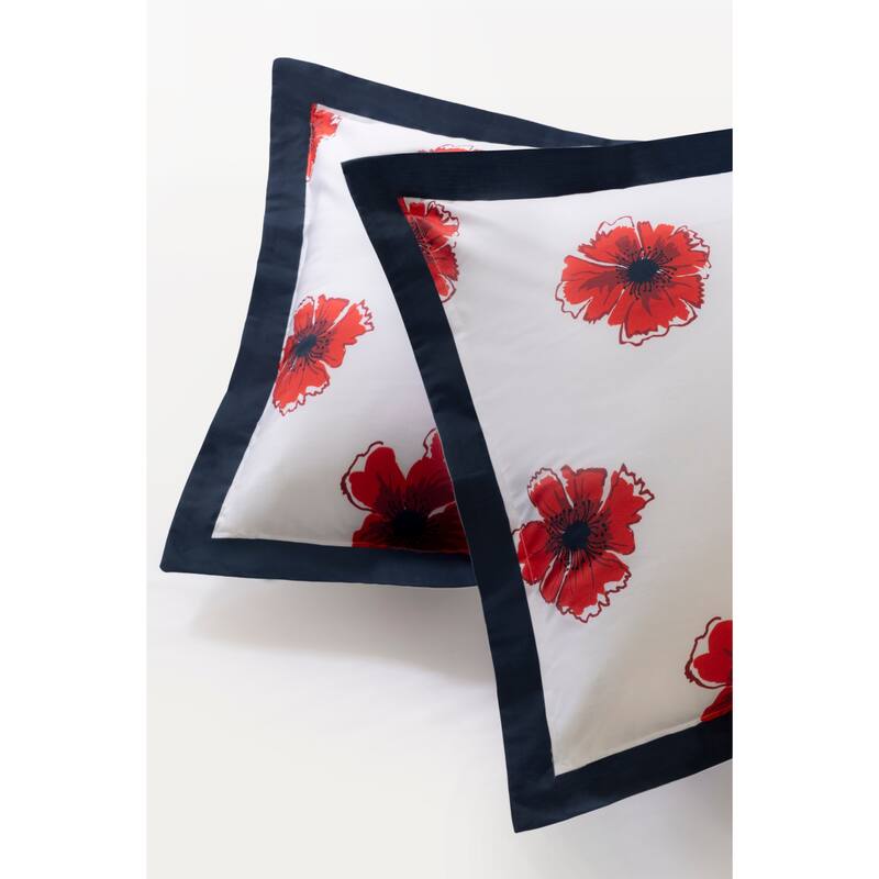 Brooks Brothers Poppy Hawaiian Cotton Percale Sham Case Pair