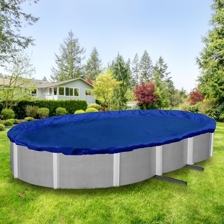 Blue Wave 15 Year Oval Above Ground Winter Pool Cover - On Sale - Bed ...