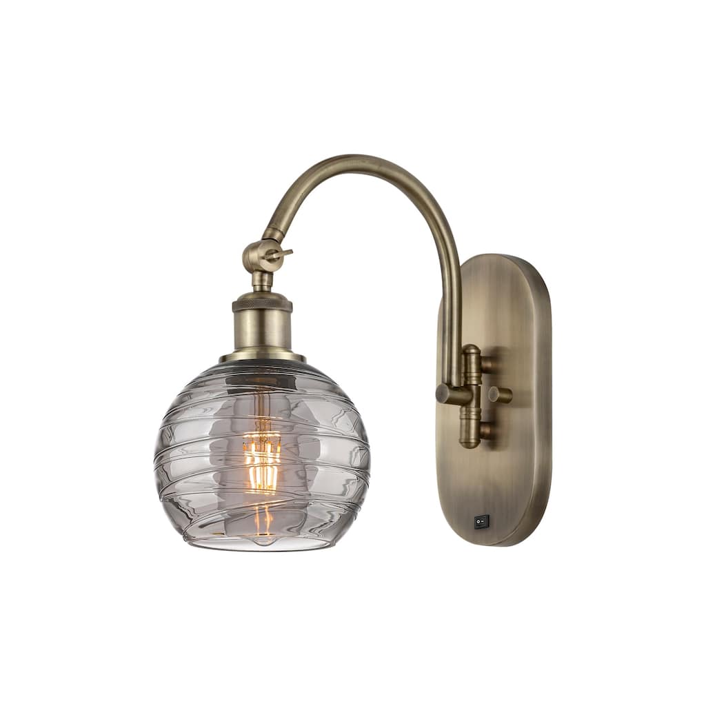 Innovations Lighting 518-1W 12 6 Athens Deco Swirl Sconce Athens Deco