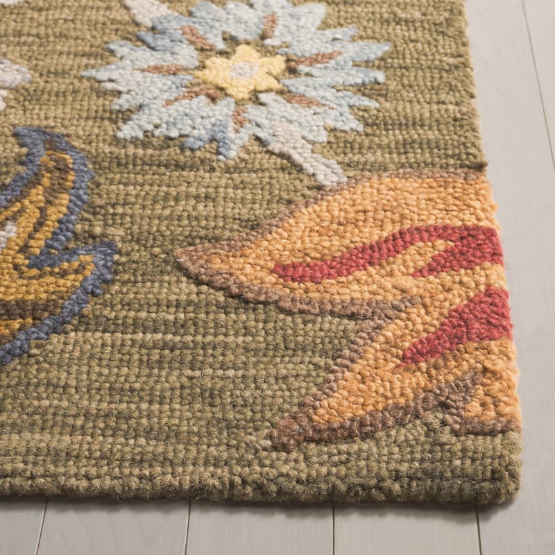 SAFAVIEH Handmade Blossom Teobalda Contemporary Wool Rug