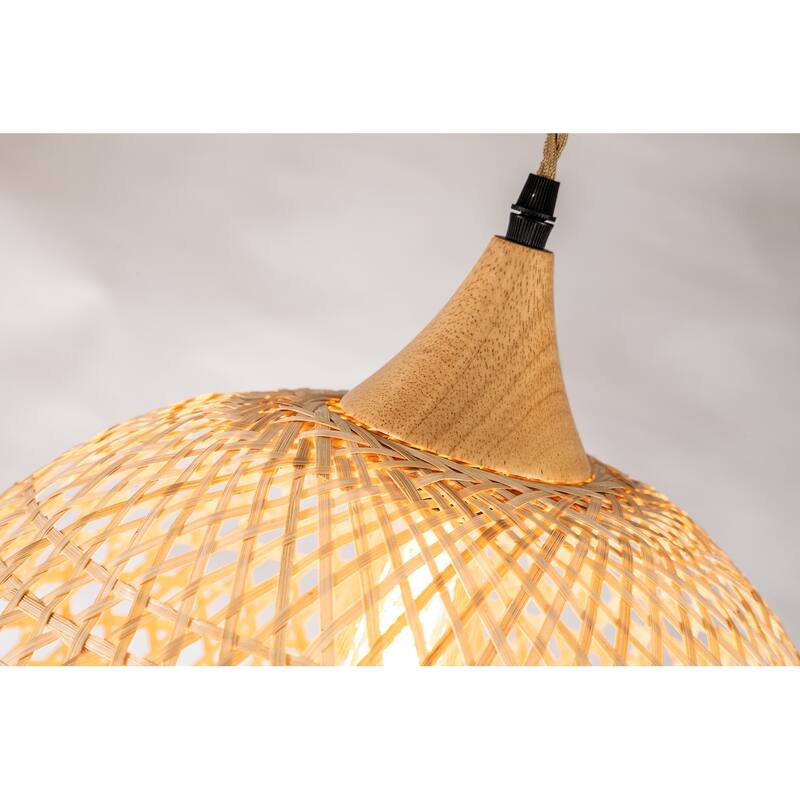Round Rattan Pendant Light