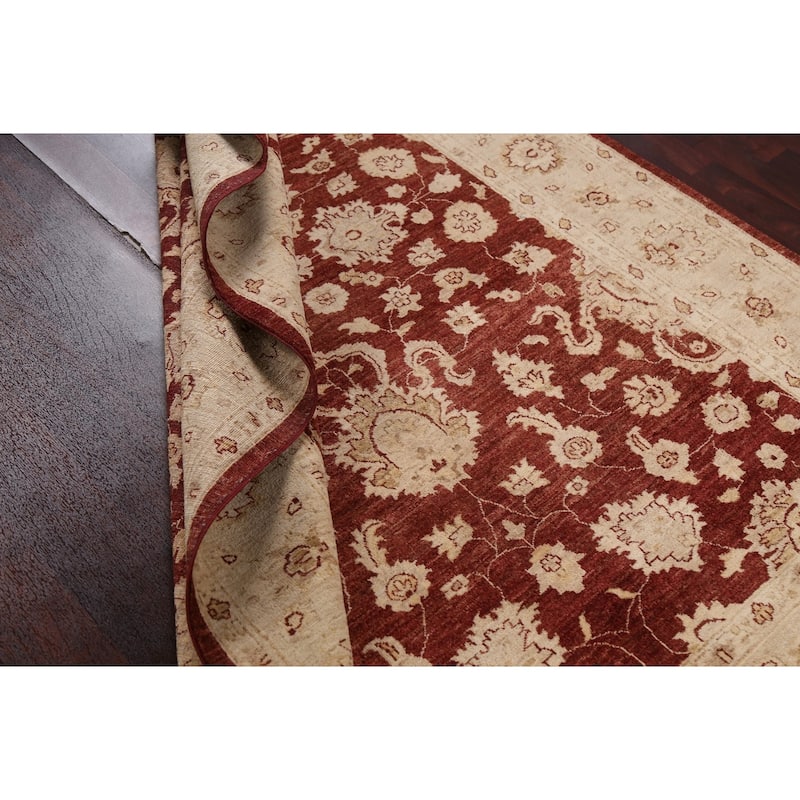 Vegetable Dye Traditional Chobi Peshawar Area Rug Wool Hand-knotted - 5'10" x 8'3"