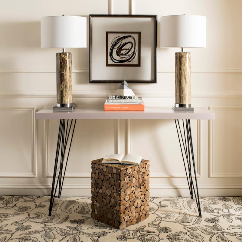 SAFAVIEH Couture Hand-knotted Chrysanthi Silk/ Wool Rug - 9' x 12' - Cream/Chocolate