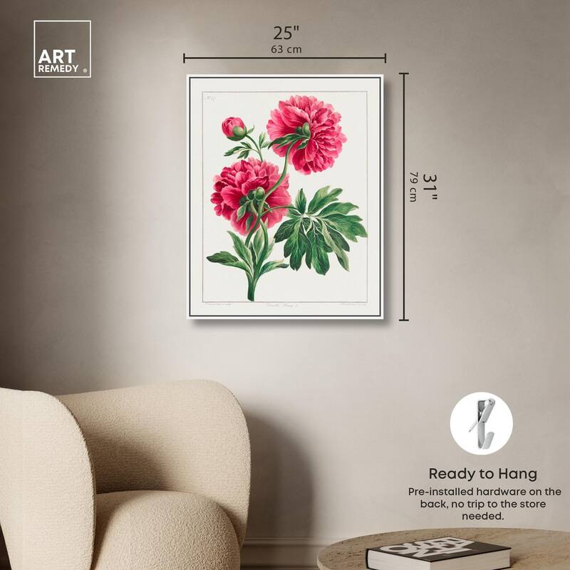 Double Peony (1789) Canvas by Art Remedy